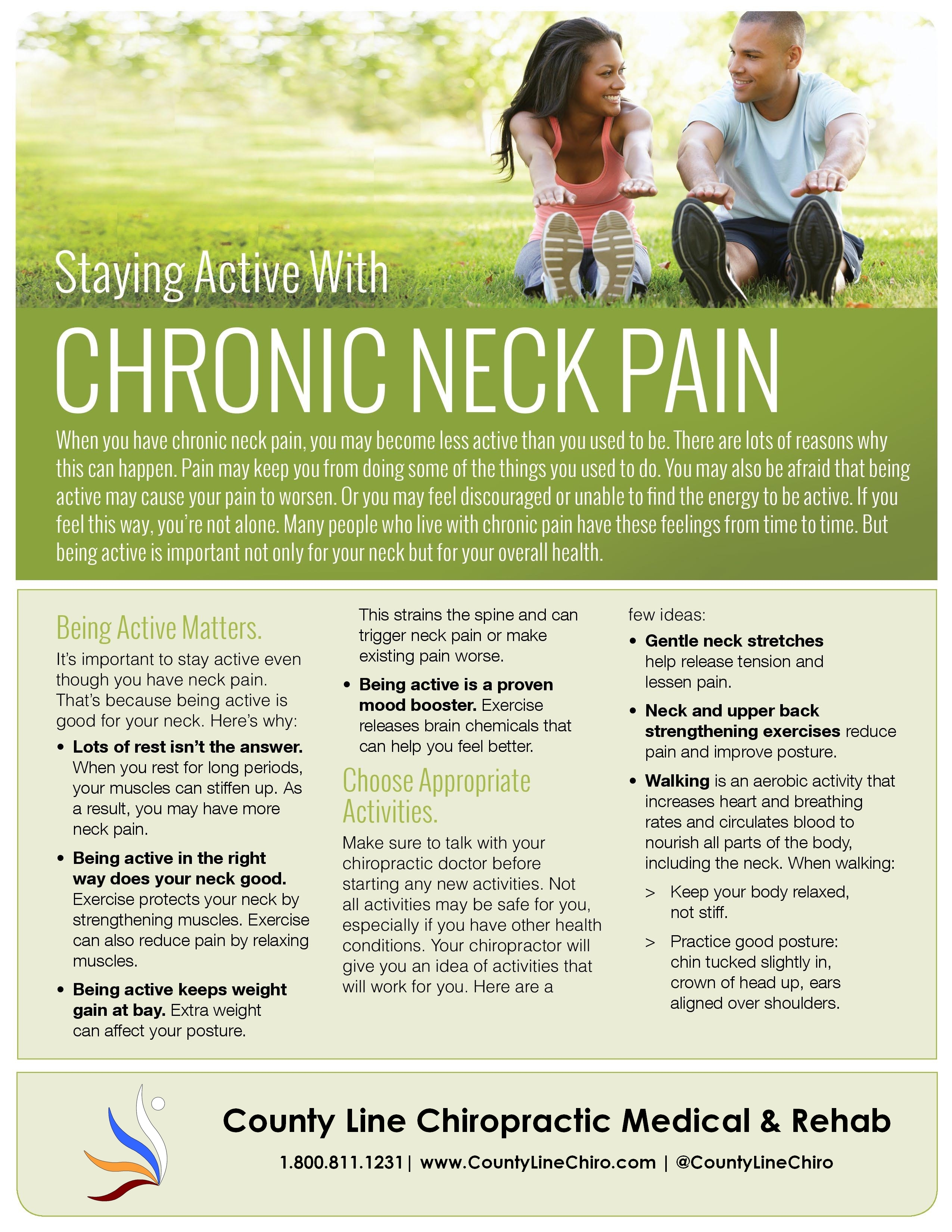 Staying Active With Chronic Neck Pain