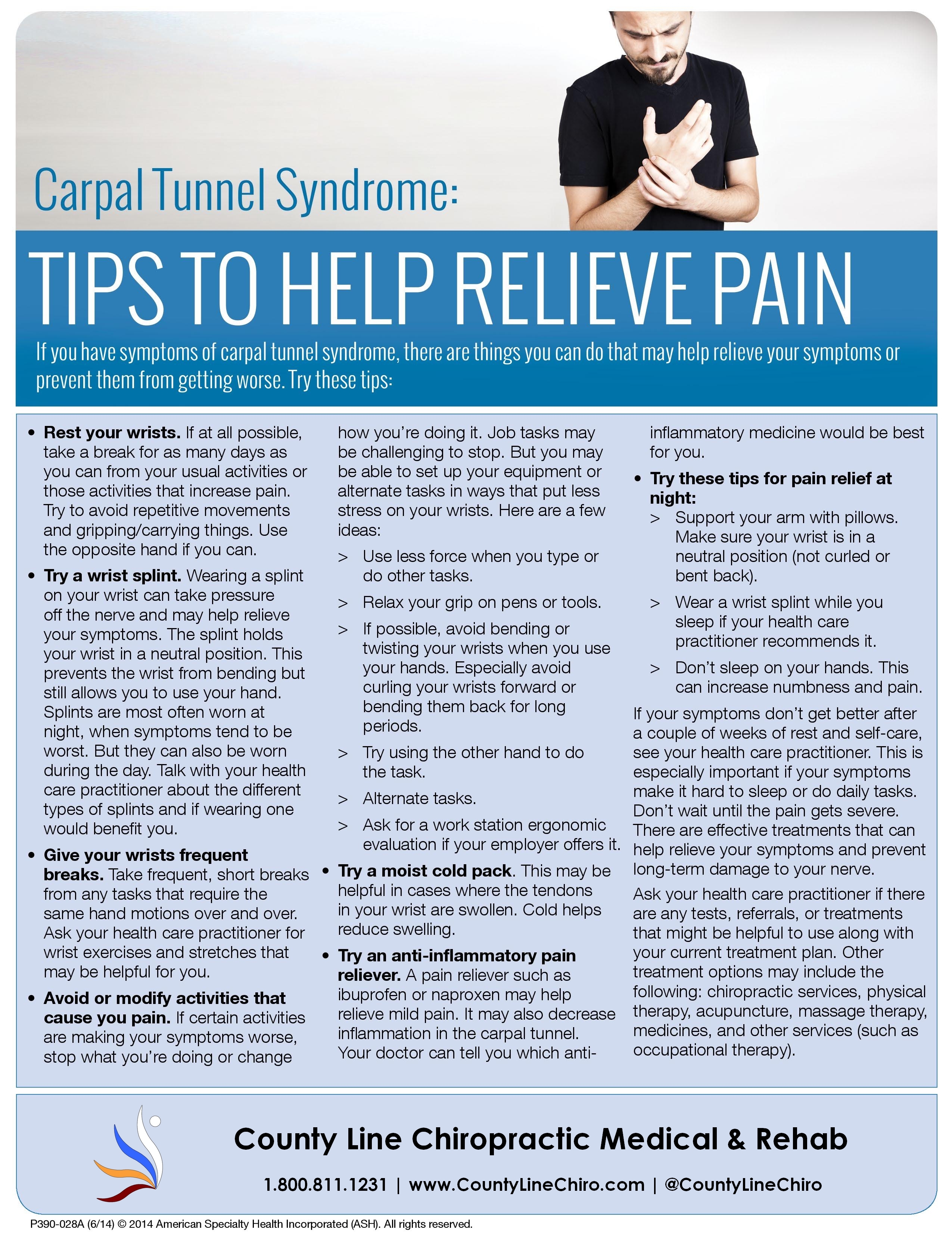 Carpal Tunnel Syndrome: Tips To Help Relieve Pain