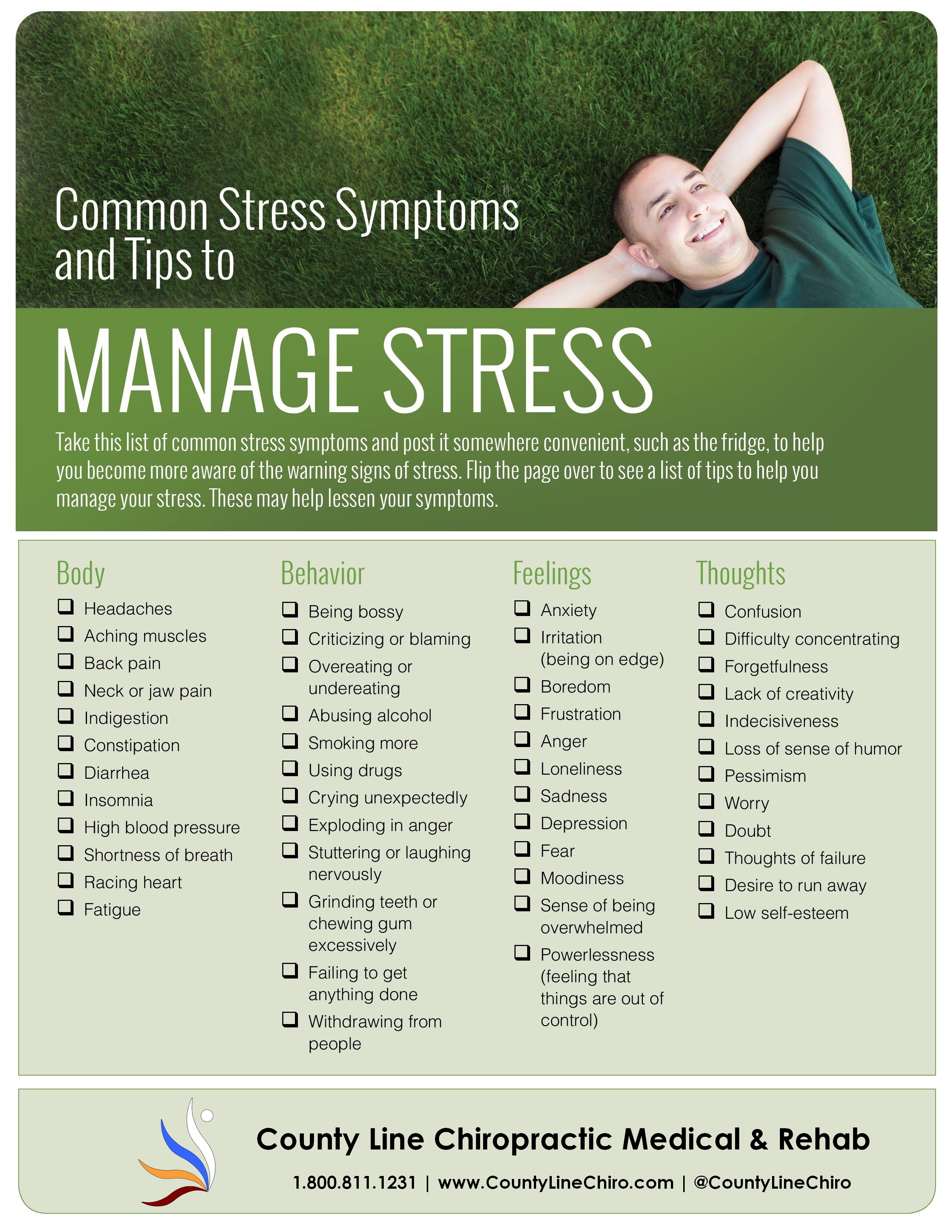 Common Stress Symptoms and Tips to Manage Stress