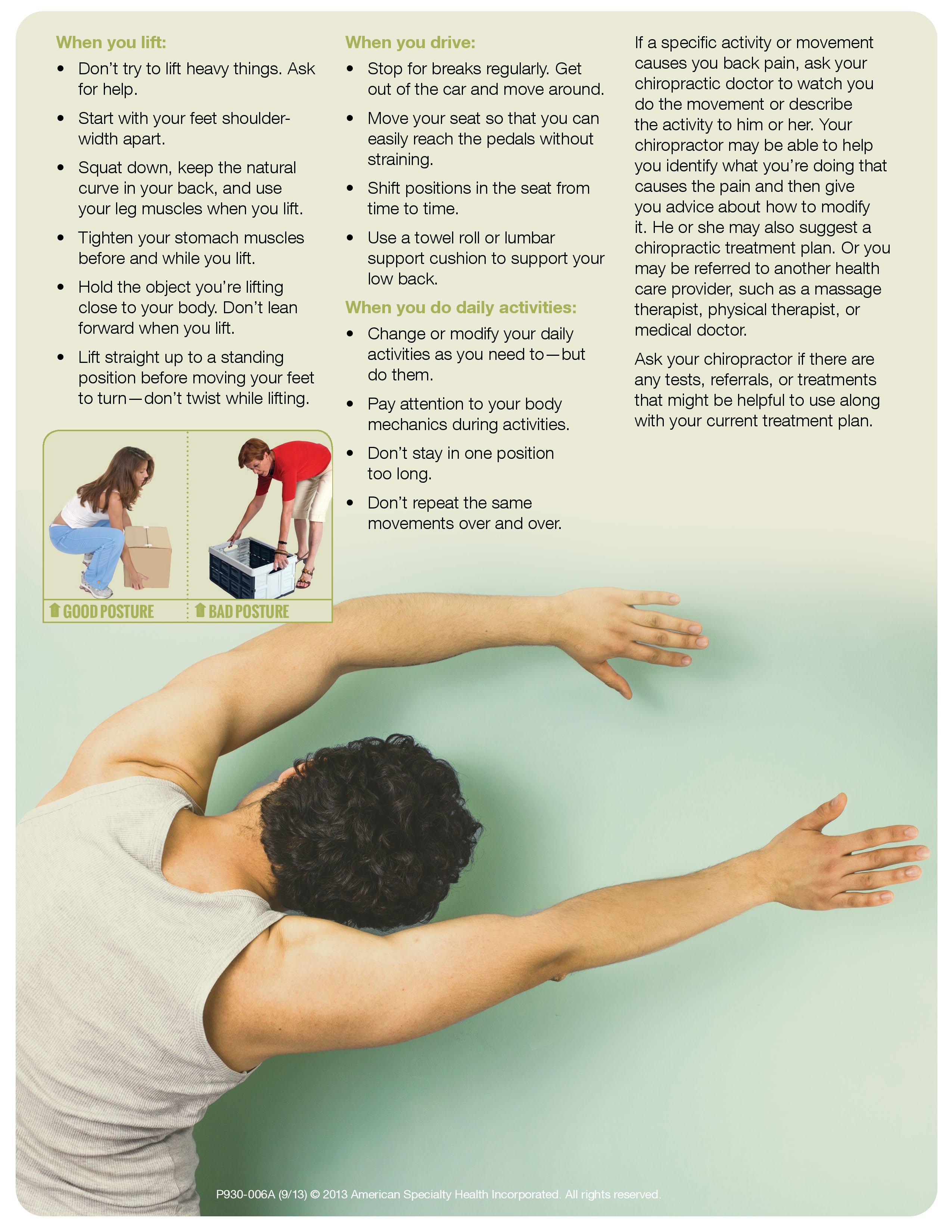 Tips for Minimizing Back Pain