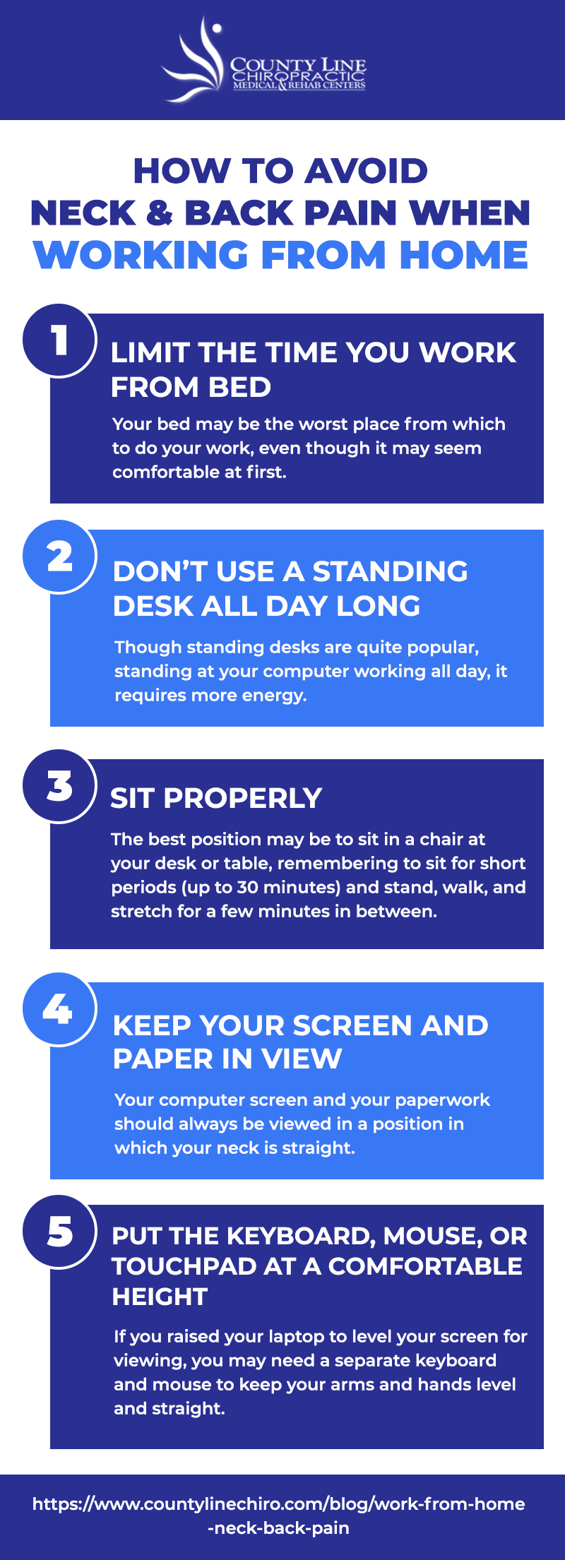 How to Avoid Neck and Back Pain When Working from Home Infographic 